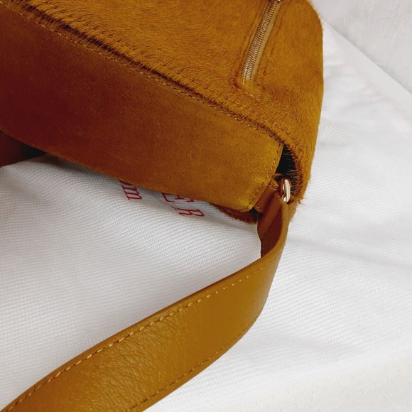 Elaine Turner Cam Crosssbody Bag Calf Hair Golden Flag Handbag with Dust Bag - Picture 6 of 16